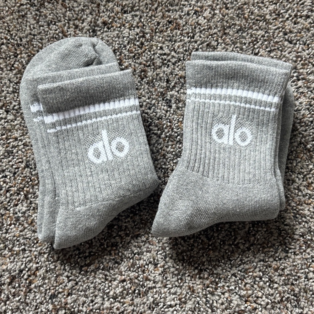 Alo Yoga Unisex Throwback Ankle Socks Size Medium